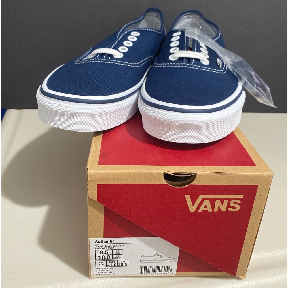 ***VANS AUTHENTIC*** Dress Blue True White Skate Shoe. Size: 8.5 Men/10 Women. - Picture 5 of 11